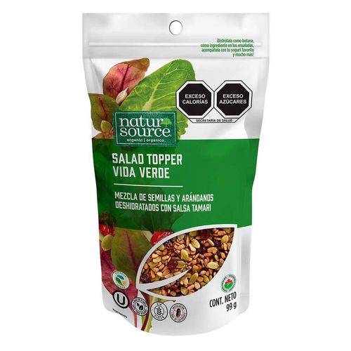 Topping Nature Source Orgánico para Ensalada Vida Verde 99g