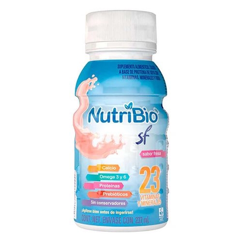 Suplemento Alimenticio Nutribio SF Fresa 237ml