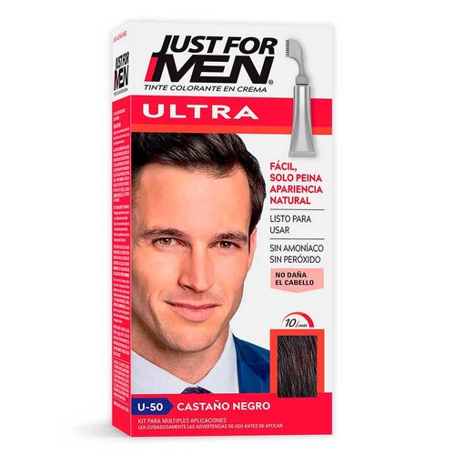 Tinte para Caballero Just For Men Ultra Castaño Negro 35g