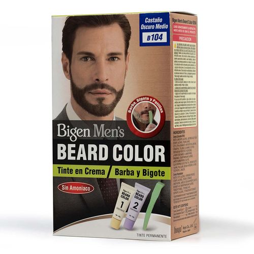Tinte para Caballero Bigen Mens Beard Color Castaño Oscuro Medio