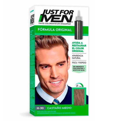 Tinte para Caballero Just For Men Fórmula Original Castaño Medio 66ml