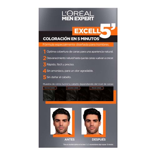 Tinte de Cabello L’Oréal Paris Men Expert Excell 5 Negro