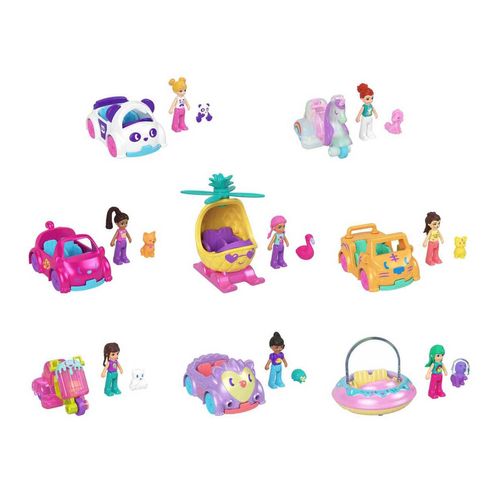 Muñeca Polly Pock. Set Coches Pollyville