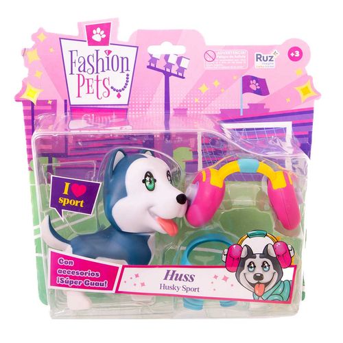 Figura Fashion Pets Perro 4 Pulagadas con Accesorios