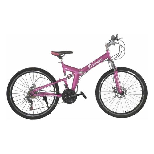 Bicicleta de Montaña Centurfit Plegable R26 21V Freno de Disco Rosa