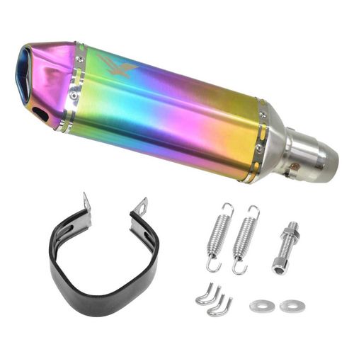 Escape Moto Acero Deportivo Tornasol Universal Silenciador