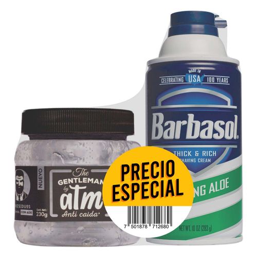 Espuma de Afeitar Barbasol y Gel Gentleman  283g + 230g