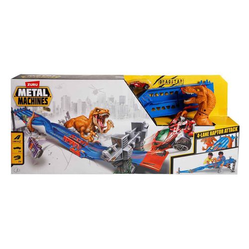 Juguetes Metal Machines Pista Ataque del Raptor de 4 Carriles