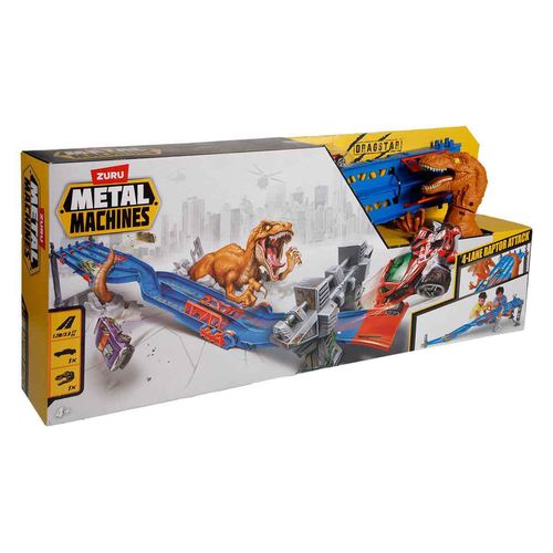 Juguetes Metal Machines Pista Ataque del Raptor de 4 Carriles