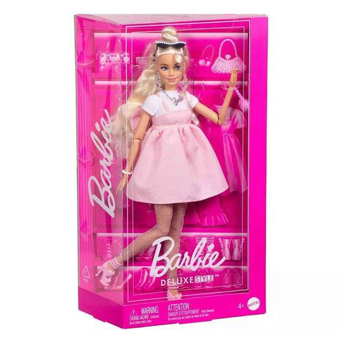 Barbie Fashionista Muñeca Deluxe Vestido Rosa con Moño
