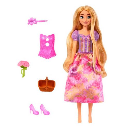 Disney Princesa Muñeca Rapunzel Spin and Reveal Flores