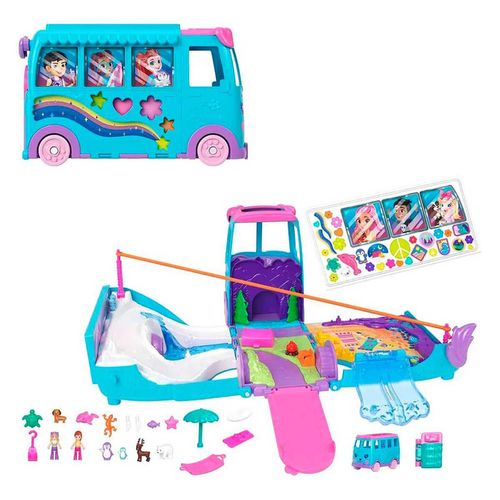 Set De Juego Polly Pocket Aventura Sobre Ruedas con Mascota