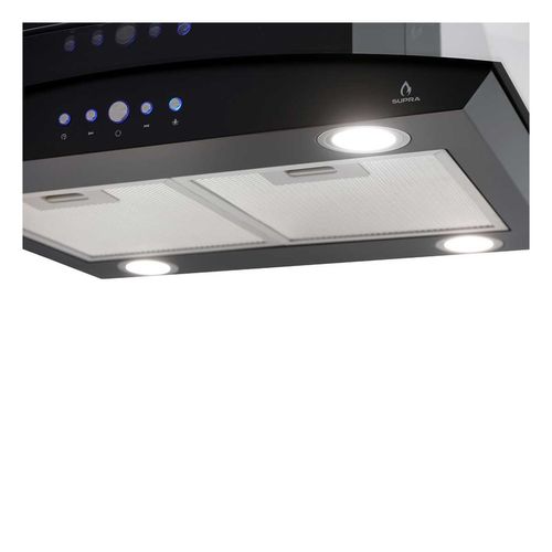 Combo Supra Lacio Parrilla y Campana 90 cm Negro