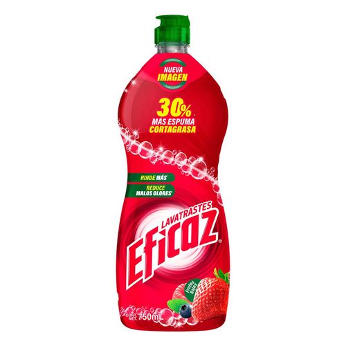 Lavatrastes Líquido Eficaz Frutos Rojos 750ml