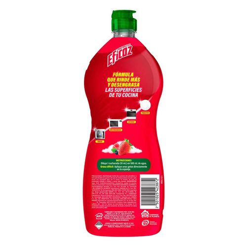 Lavatrastes Líquido Eficaz Frutos Rojos 750ml