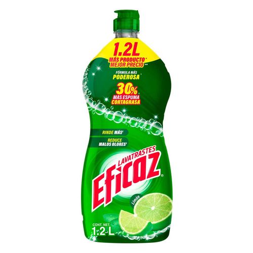 Lavatrastes Líquido Eficaz Limón Corta Grasa 1.2L