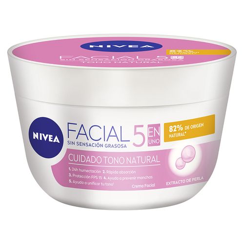 Crema Facial Hidratante Aclarante NIVEA 5 En 1 Aclarado Natural 375ml