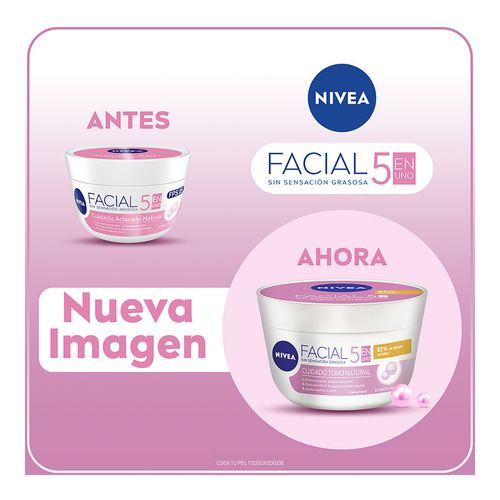 Crema Facial Hidratante Aclarante NIVEA 5 En 1 Aclarado Natural 375ml