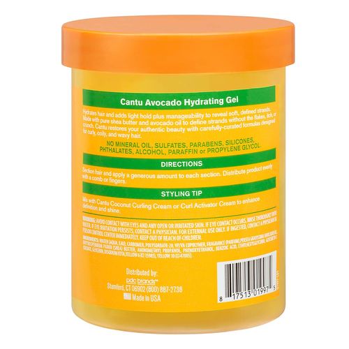 Gel para Peinar Cantu Aguacate Hidratante Libre de Alcohol 524g
