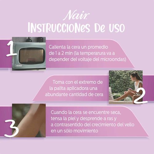 Cera Depilatoria Corporal Caliente Nair Divine 100g