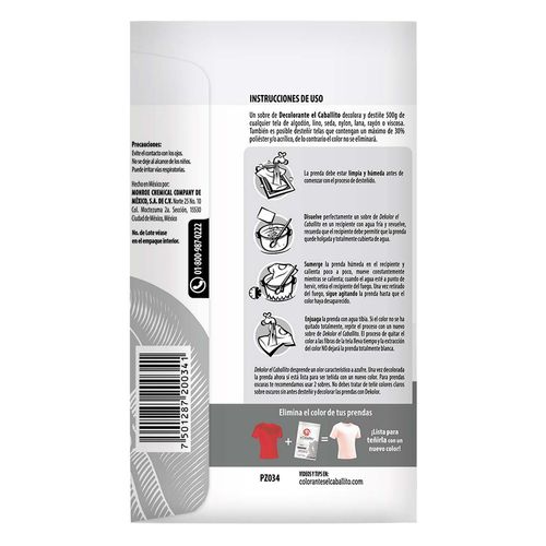 Decolorante para Ropa El Caballito
