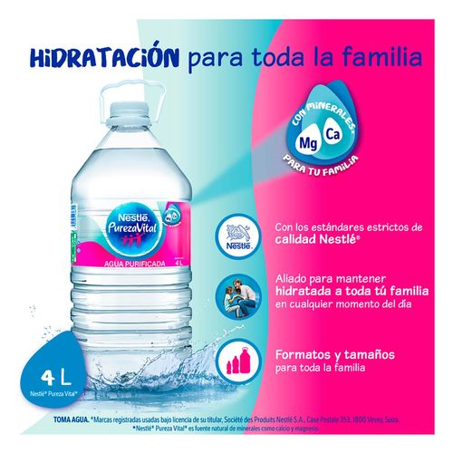 Agua Natural Nestlé Pureza Vital Botella 4L