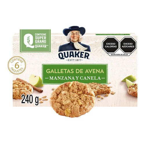 Galletas De Avena Quaker Manzana Y Canela 240g
