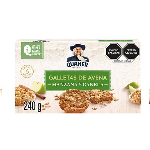 Galletas De Avena Quaker Manzana Y Canela 240g