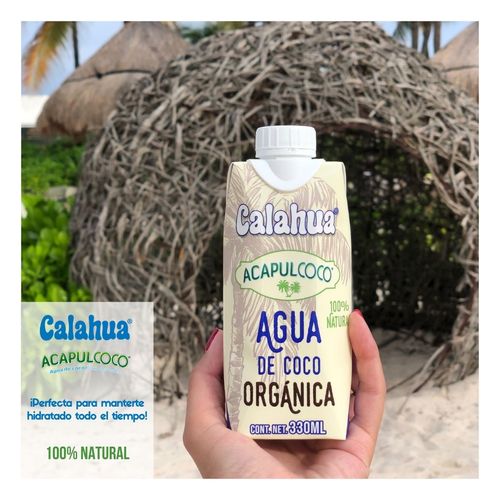 Agua de Coco Orgánica Calahua Acapulcoco 330ml