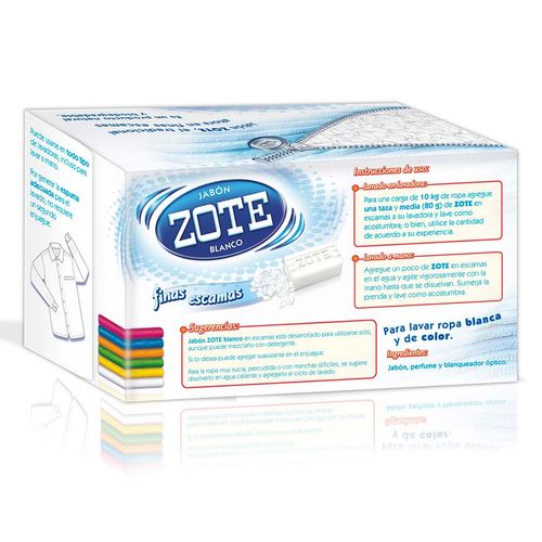 Jabón de Lavandería en Escamas Zote Blanco 500g