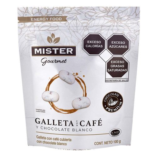 Galleta con Chocolate Blanco y Café Mister Gourmet 100g