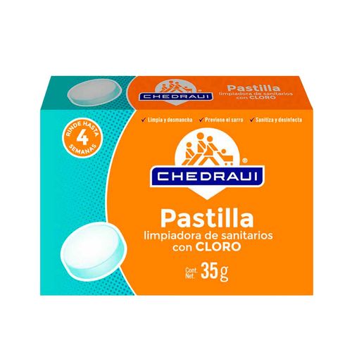 Pastilla Limpiadora de Tanque Chedraui Cloro 35g
