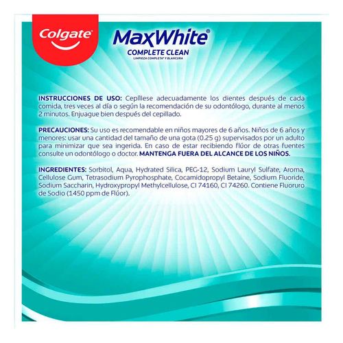 Pasta Dental Colgate Max White Crystal Mint 160ml