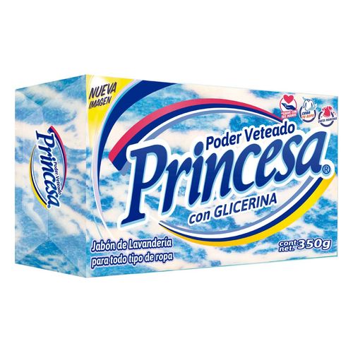 Jabón de Lavandería en Barra Princesa Azul Poder Veteado 350g