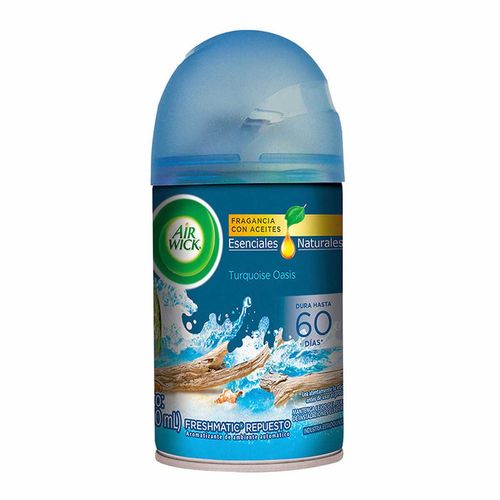 Repuesto para Aromatizante Air Wick Freshmatic Turquesa Oasis Repuesto 250ml