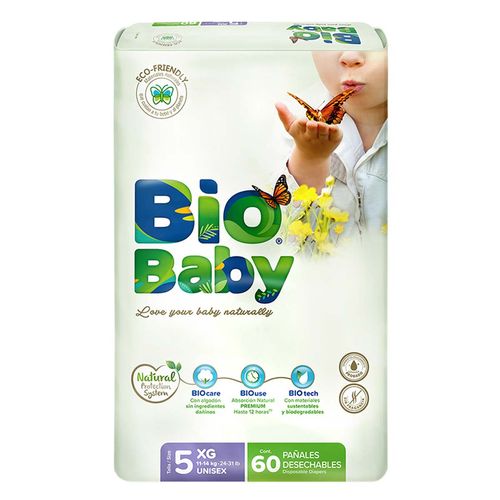 Pañales Bio Baby Talla 5 X Grande 60 pañales