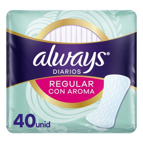 Protectores Diarios Always Diarios Regular Con Aroma 40 Unidades