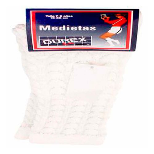 Calceta Durex Blanco Niña Talla 7-9.