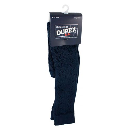 Calceta Durex Azul Marino Niña Talla 7-9.