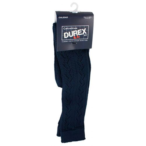 Calceta Durex Azul Marino Niña Talla 7-9.