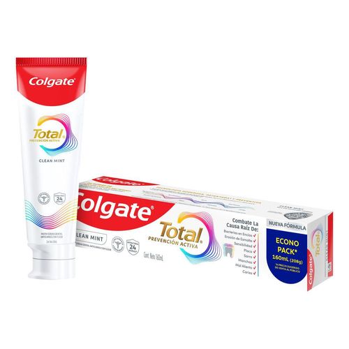 Pasta Dental Colgate Total Prevención Activa Clean Mint 160ml