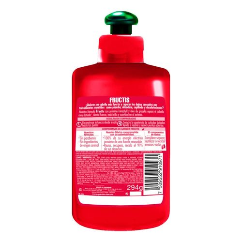 Crema para Peinar Garnier Fructis Borrador de Daño Post Química 300 ml