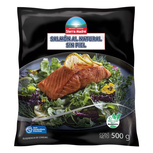 Salmón Natural Sin Piel Sierra Madre 500g