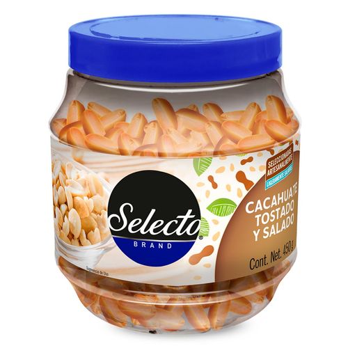 Cacahuate tostado con sal Selecto Brand 450g