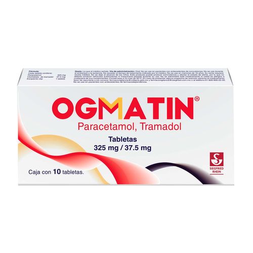 Tabletas Ogmatin 325mg/37.5mg Caja con 10 Tabletas