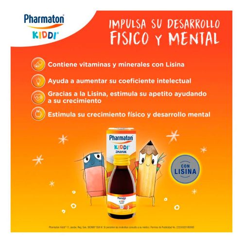 Pharmaton Kiddi Jarabe Multivitamínico para Niños Naranja-Mandarina 200ml