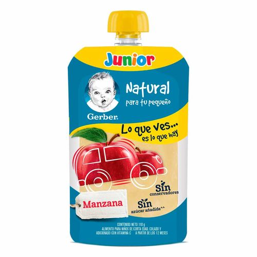 Papilla Gerber Junior Etapa 4 Manzana Pouch 110g
