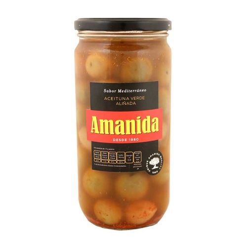 Aceituna Amanida Verde Aliñada 660g