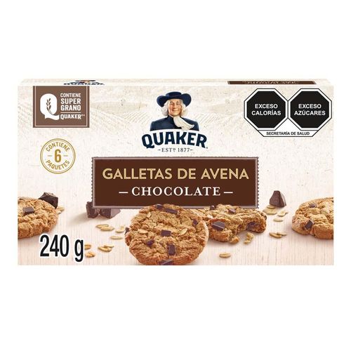 Galletas De Avena Quaker Chocolate 6 Paquetes 240g