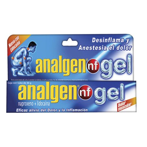 Gel Analgen Naproxeno Lidocaína Caja con Tubo de 30g